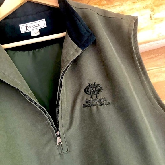 Vardon Golf Apparel Lightweight Olive Green Pullover Vest Men’s Size XL - Picture 4 of 10